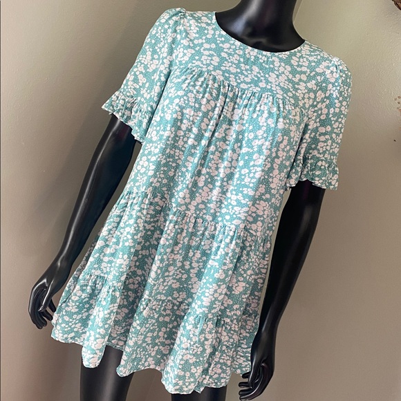 Beachsissi Tops - Beachsissi Floral Babydoll Dress Tunic